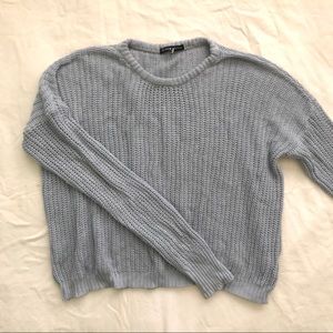 brandy melville baby blue knitted bronx sweater